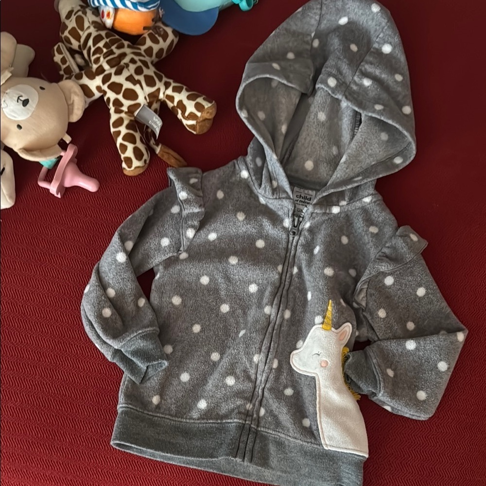 Unicorn Polka Dot Hoodie